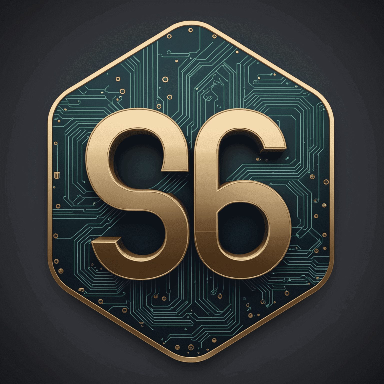 5G Connect Logo - A sleek, modern design with metallic finish and circuit board patterns